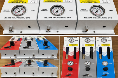 Panel de 3 trampas de Oxígeno, humedad e hidrocarburos 