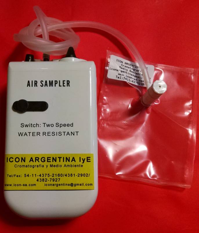 Kit de bomba de vacío portátil y bolsa Tedlar reusable 1 litro 1 válvula para aire ambiental