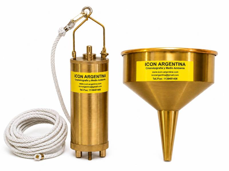 Kit para Muestreo de Combustibles – Muestreador de Bronce 500 ml + Embudo Antichispa